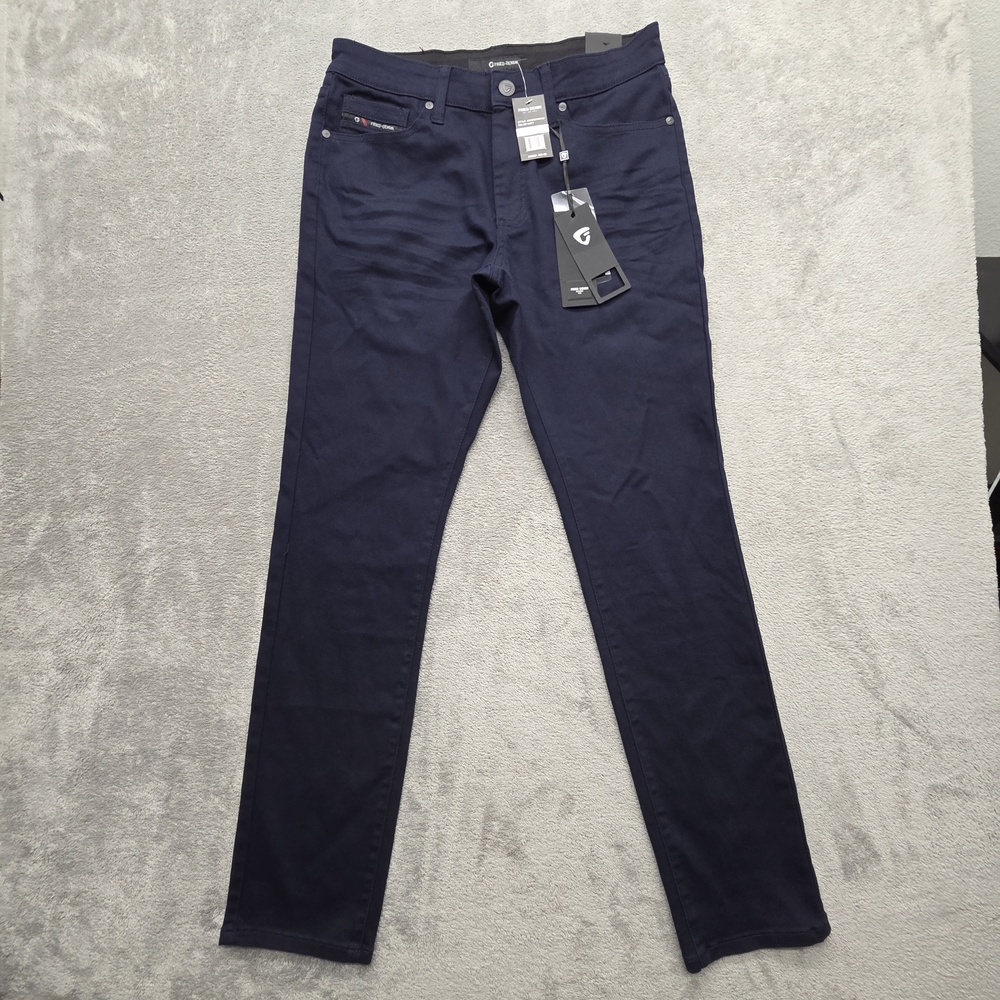 G FRIED-DENIM Jeans Mens 32x32 Blue Slim Skinny Dark Wash Zip Fly